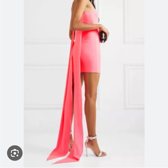 red a line midi dress A-Line Midi Dress with Short Puffed Sleeves Coral / S
